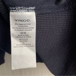 Vince  Waffle Thermal Navy Blue Prima Cotton Long Sleeve Top Size Small Photo 6