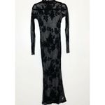 Fantasy Lingerie Long Dress Floral Lace Black OS Size undefined Photo 2