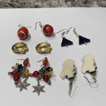 Lot Of 5 Costume Earrings Pierced Christmas Holiday Snowman Santa Wreath Etc Photo 10