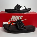 Nike Womens Bella Kai Braided Thong Flip Flop Sandals in Black Photo 0