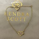 Kendra Scott Rose Quartz  Ari Heart Link Chain Bracelet Photo 0