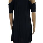 Lascana for Venus Black Viscose Cold Shoulder Lightweight Tee Dress Womens M Size M Photo 7