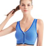 Seamless Comfortable Sports Bralette Blue Size 3X Photo 4