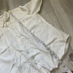 Kate Hill 100% Linen Long Sleeve Button Up Shirt White (Size 1X) Photo 1