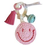 Hoodies for Heroes Woven Smile Keychain in Pink​ Pink Photo 0