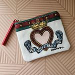 Brighton Coin Wallet Zip Mini In Love We Trust 2019 Heart Print Neutral Casual Photo 2