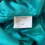 Janique Silk Teal Blue Ethereal Mermaid Beaded Silk Scarf Prom Formal Dress XL Size 16 Photo 6