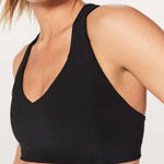 Lululemon Sweat Times Bra Black Size 10 Full-On Luxtreme Medium Support Pads Photo 0