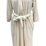 Christian Dior  Vintage Robe Super Soft Velvet Monogram Logo Cream Ivory Small Photo 0