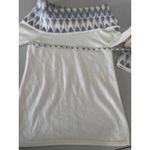 White House | Black Market WHBM Cream Ecru Fair Isle Off-the-Shoulder Sweater Wool Blend XS NWT Holiday Photo 4