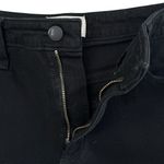 Universal Threads Universal Thread SZ 10R Jean Shorts High-Rise Midi Frayed Hems Stretch Black Photo 1