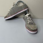 Sanuk  Gray Lace Up Tie Women’s Shoes Sz 9 Fray Sides Photo 1