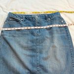 Nine West  American Vintage Denim Mini Skirt Medium Wash Stretch Mid Rise Sz 14 Photo 3