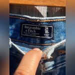 Abercrombie & Fitch High Rise Barrel Jean with vertical seams in a light wash Photo 8