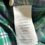 J.Crew  Boy Shirt Green Blue Plaid Button Front Preppy Fall Hayride Farm Photo 7