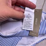 J.Crew NWT  Nautical Stripe Low Rise Hipster Bikini Bottom M Blue White #3040 Photo 8