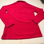 Columbia  Womens Size Large Pink Orange Stripe Quarter Zip Fleece Pullover Jacket Photo 9