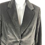 Tahari Size 8 Black Velvet Fitted Long Sleeve One Button Blazer Photo 5