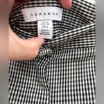 Topshop Plaid Mini Skirt Women's 6 Black & White Gingham Zip Front Pockets Photo 1