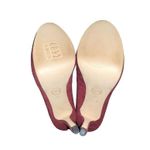 Michael Kors Platform Heals Womens 6M Used Burgundy Suede Heels Photo 7