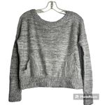 Free People Free‎ People Womens Cropped Sweater Cotton Blend Gray Size Small Pockets Photo 0