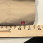 Liz Claiborne  Women 12 Tan Colorful‎ embroidered Flowers Lined Carpi Pants Y2K Photo 2