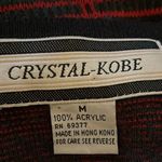 VTG Button Up Plaid Sweater Vest Sz M Gold Buttons Green Red Black Crystal Kobe Multiple Photo 6