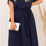 Chic Soul  Leave 'Em Stunned Dress, Navy 2x NWOT Photo 0