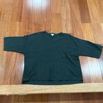 Pure Jill Knit Sweater Olive Green Silk Wool Blend Pullover Front Pocket M Size M Photo 4