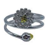 New no brand yellow flower adjustable fashion ring Photo 1