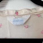 Vintage Lorelei Rosebud Print Full Length Robe w/Sash Photo 3