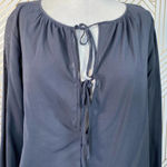 Joseph  Carlotta Georgette Stretch Blouse Black‎ Photo 4