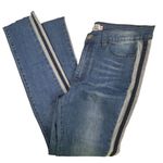 Lolo Women's Ankle Jeans Size 11 Blue Side Stripe Stretch Denim Photo 0