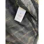 Kirra  Black Gold Thin Dolman Sleeve Blouse High Low Short Sleeve Size Small Photo 2