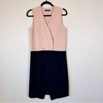 Jenni Kayne  Tan Black Colorblock Mini Dress Womens S Preppy Double Breasted Photo 11