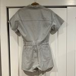 ZARA Women's Metallic Gray High Waist denim romper small Photo 8