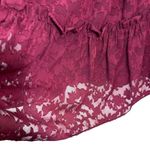 Eliza J NWT Floral Lace Long Sleeve Tiered Dress Wine Maroon Ruffle Size 6 Photo 8