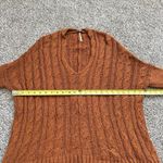 Free People  orange chunky knit oversize sweater size S Photo 10