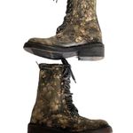 Free People  Santa Fe Lace Up Floral Distressed Leather Zippered Boots Sz 38 (8) Photo 11