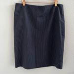 Theory Career Skirt Pinstripe Wool Blend Professional Work Career 12 Photo 0