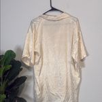 Victoria's Secret Vintage size small Cream Short Sleeve Button-Up pajama Shirt Photo 3