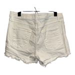 Just Black Shorts Womens‎ Size 29 White High Rise Button Fly Frayed Hem Photo 1