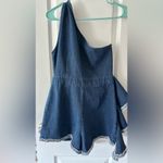 DO+BE NWT  Denim One Shoulder Romper Photo 4