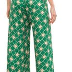 DIXIE GREEN BEIGE RETRO STYLE WIDE LEG PANTS MEDIUM Photo 1