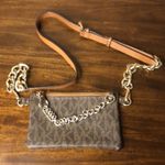 Michael Kors Crossbody Detachable Pouch With Two Tone Metal Hardware Acorn Brown Photo 1