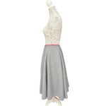 Rainbow Sandals Y2K Rainbow Brand Gray A-Line Circle Skirt – Pink Waistband, 50s Doo Wop Style Photo 1