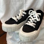 Mad love  Women's Casual Black Canvas Platform Sneakers Size 9 Photo 2