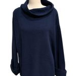 Loft Deep Blue Cowl Neck Sweater Photo 0