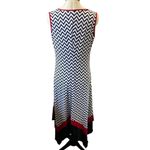 PerSeption Concept Midi Dress Black and White Stripe Print Size Medium Photo 6