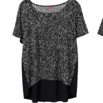 Vince Camuto Mixed Media Oversized Top – Size XL – Black & White – Flowy & Chic Photo 0